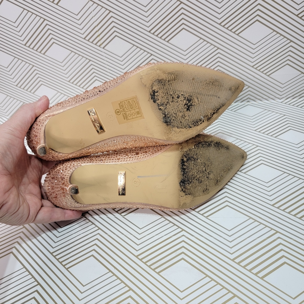 Lauren Lorraine Sparkling Rose Gold Heels - Picture 5 of 9